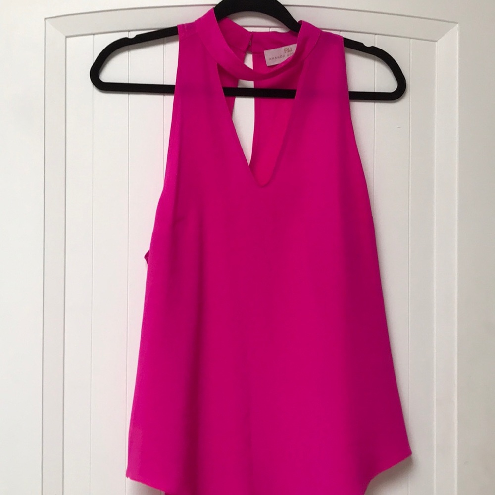 Amanda Uprichard sleeveless choker neck blouse